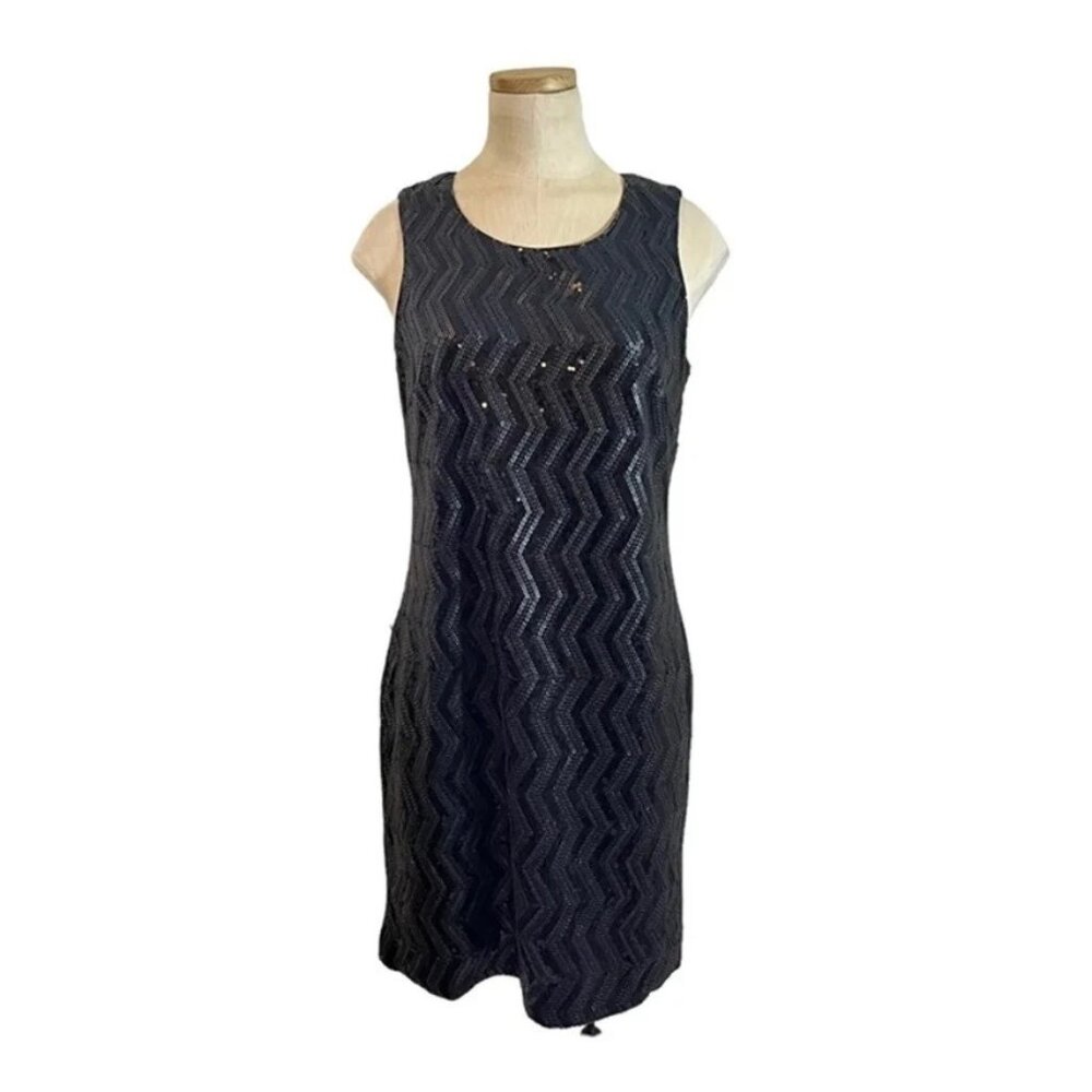 Banana Republic dress women's 4 black sequin mini dress sleeveless